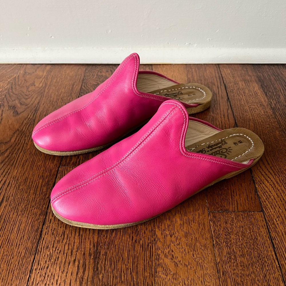Sabah Mules Fuchsia Pink Sz 40